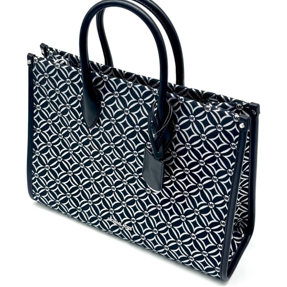 Michael Kors Mirella Medium Rainbow Logo Tote Bag Black/Silver - Picture 7 of 11